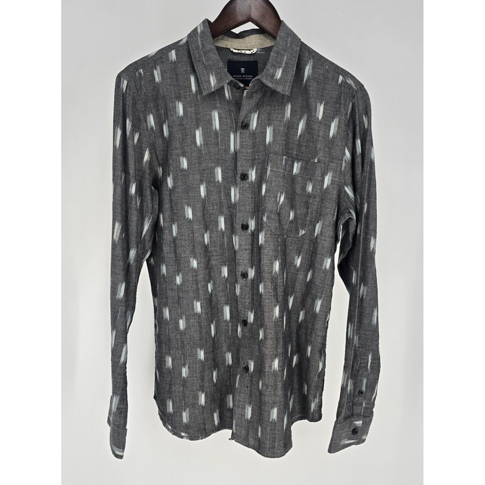Roark Revival Mens Button Down Shirt Gray Size S Collared Adventure Travel